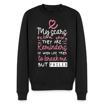 Bewusstsein Für Brustkrebs - Männer Premium Bio Pullover - Schwarz - Vorne - Nico (187cm)