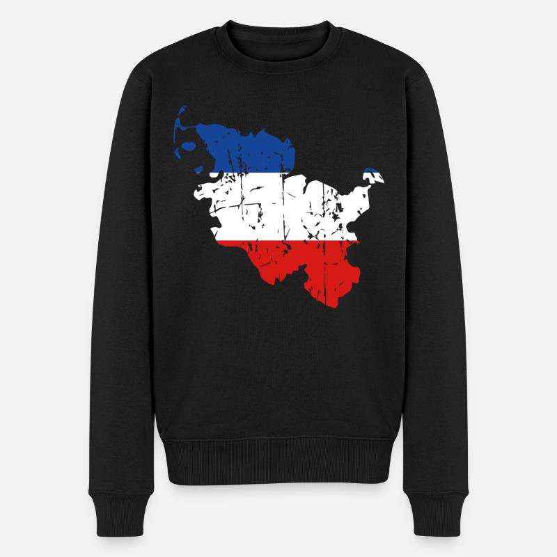 Schleswig-Holstein - Männer Premium Bio Pullover - Schwarz