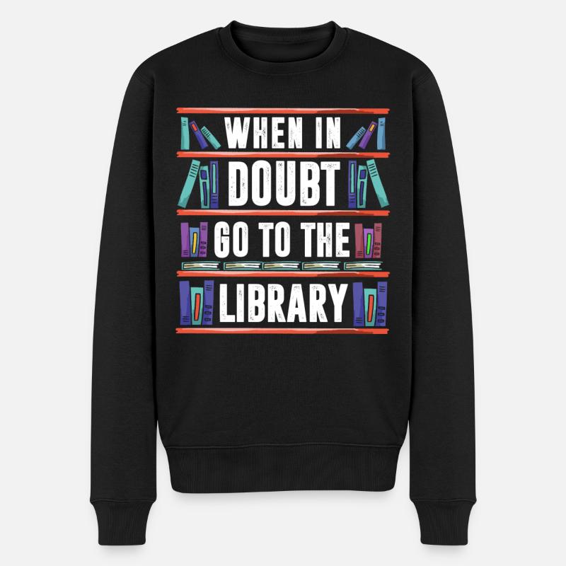 bibliothécaire de bibliothèque, - Pull Premium bio Homme - noir