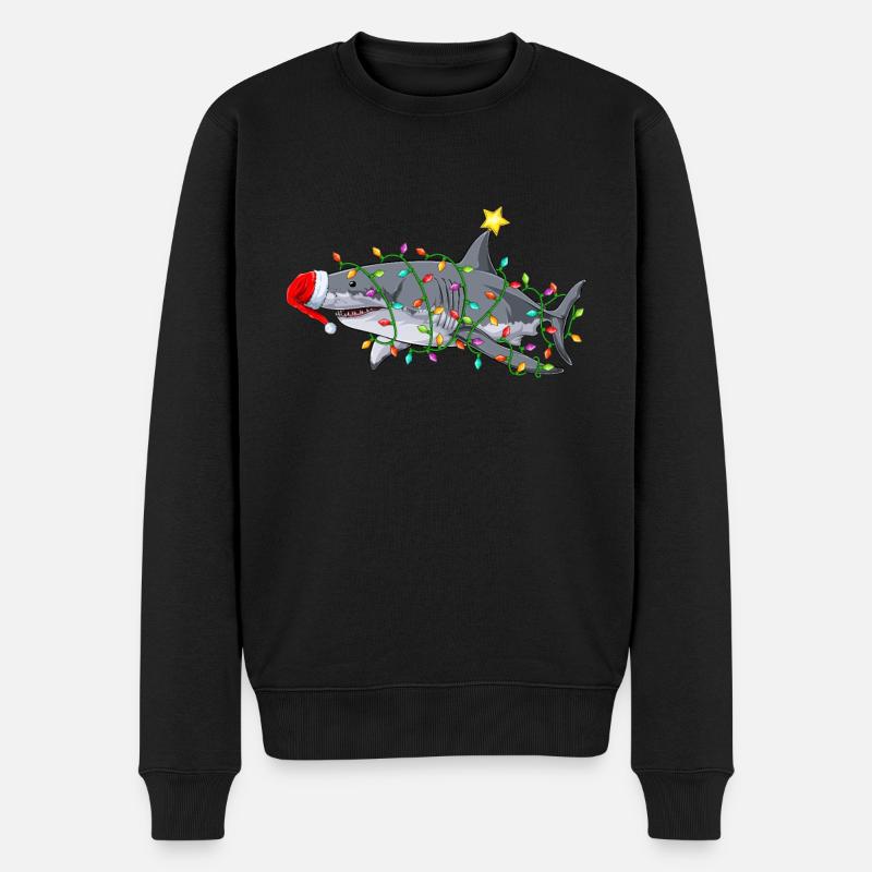 Joyeux Noël Requin Noël - Pull Premium bio Homme - noir