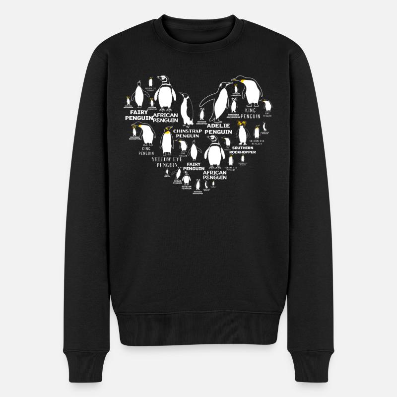 Pingouins, Pingouins, Amateurs de Pingouins - Pull Premium bio Homme - noir