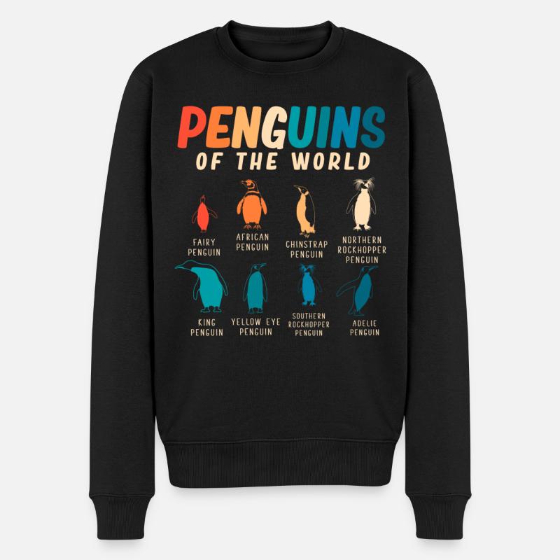 Pingouins, Pingouins, Amateurs de Pingouins - Pull Premium bio Homme - noir