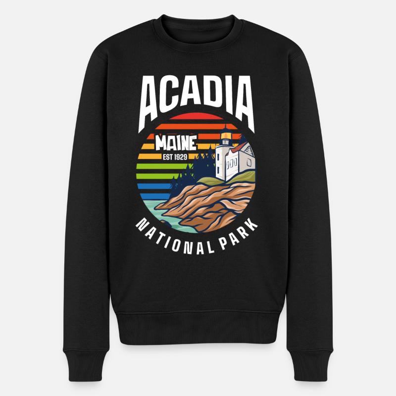 Parc national Acadia - Pull Premium bio Homme - noir