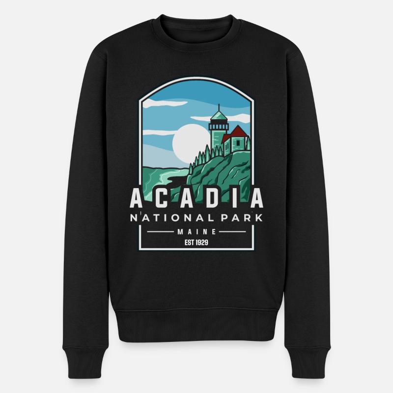 Parc national Acadia - Pull Premium bio Homme - noir