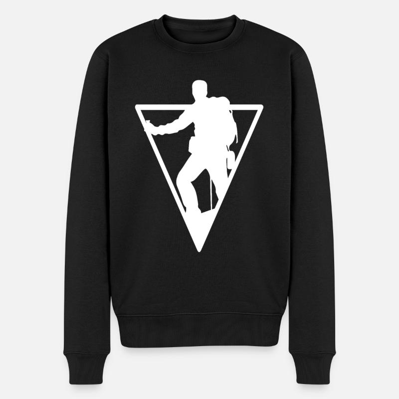 Triangle - Randonnée - (3) - Pull Premium bio Homme - noir