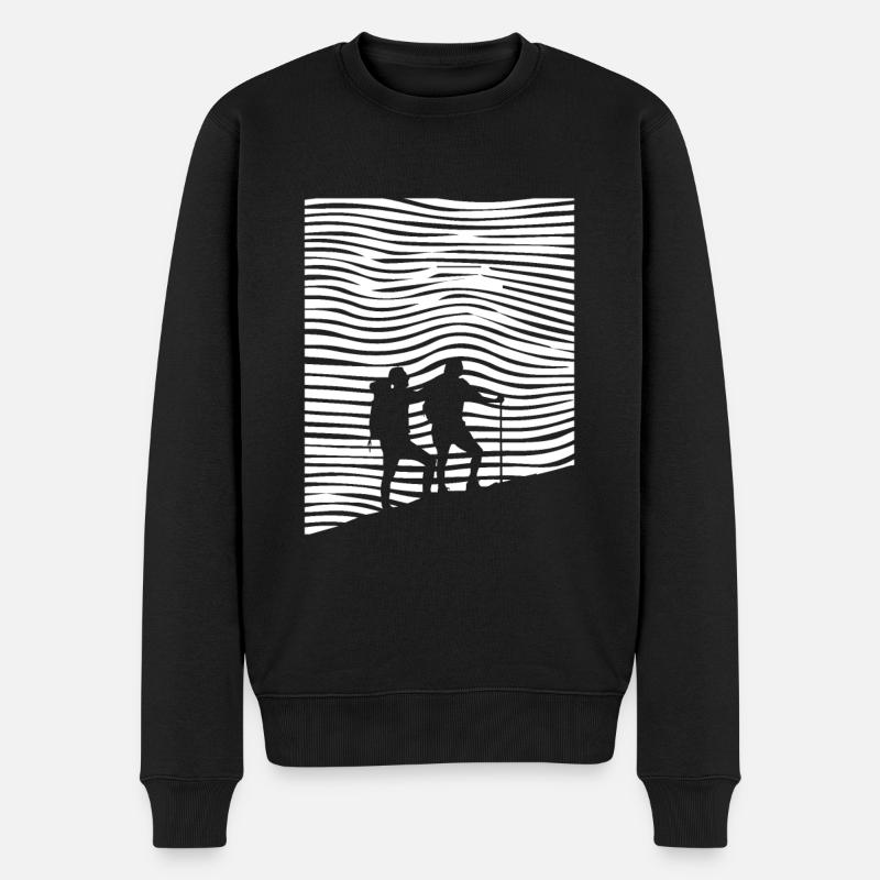 Randonnée pédestre - (7) - Pull Premium bio Homme - noir
