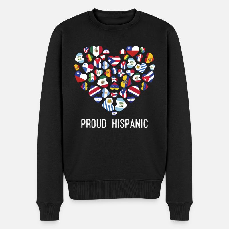 Stolzer Hispanic - Männer Premium Bio Pullover - Schwarz