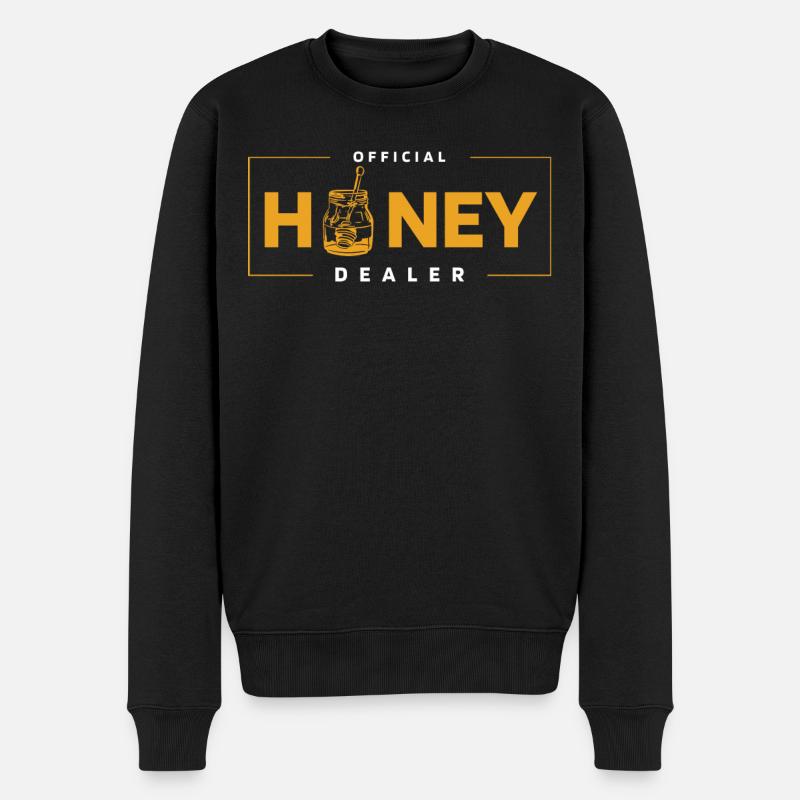 Marchand de miel, Honey Comp, - Pull Premium bio Homme - noir