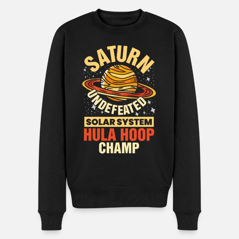 Saturn Planet, Planeten, Universum - Männer Premium Bio Pullover - Schwarz