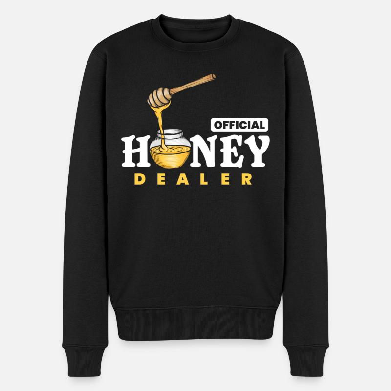 Honighändler, Honig Comp, - Männer Premium Bio Pullover - Schwarz