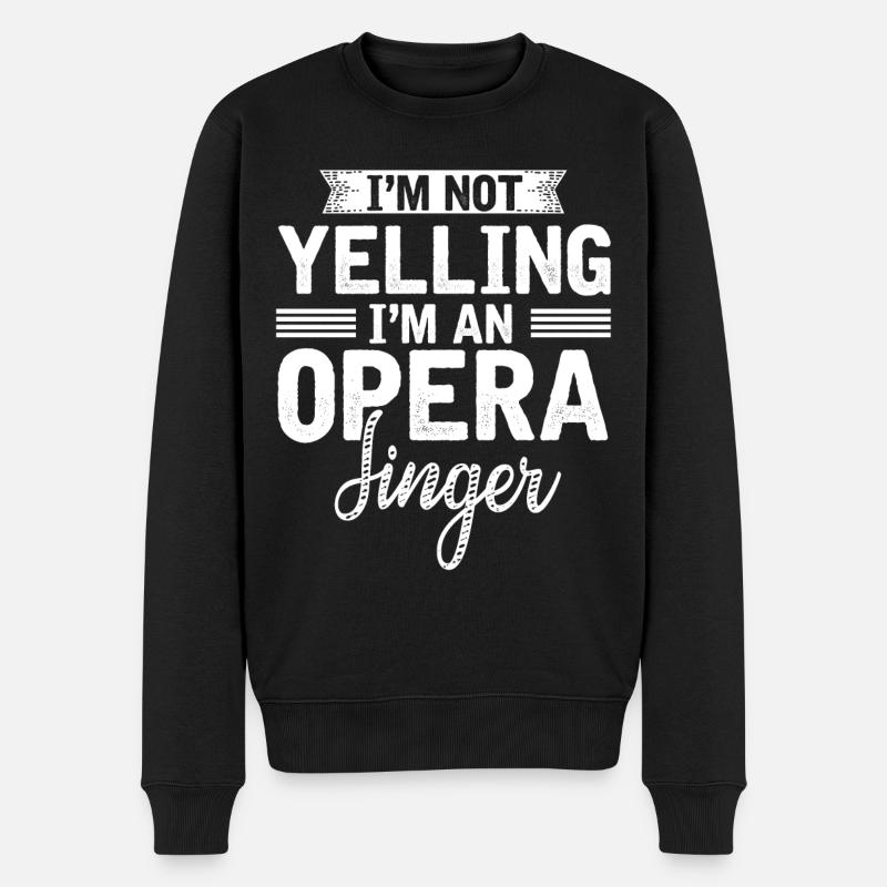 Opernsänger, Gesang, Opera - Männer Premium Bio Pullover - Schwarz