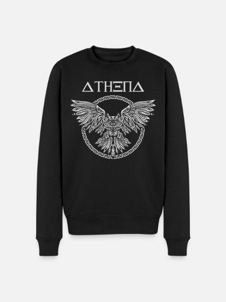 Athena græsk mytologi - Økologisk premium-sweatshirt til mænd - sort