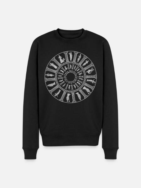 Wheel of Greek mythology - Men's Premium Organic Jumper - black