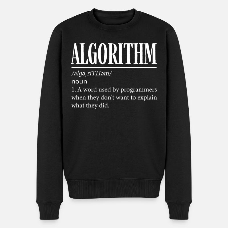 Algorithmus-Programmierer, Kodierung, Kodierer - Männer Premium Bio Pullover - Schwarz