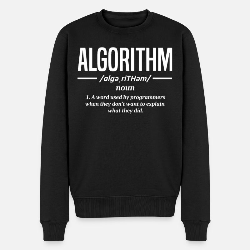 Programmeur d’algorithmes, codage, encodeur - Pull Premium bio Homme - noir