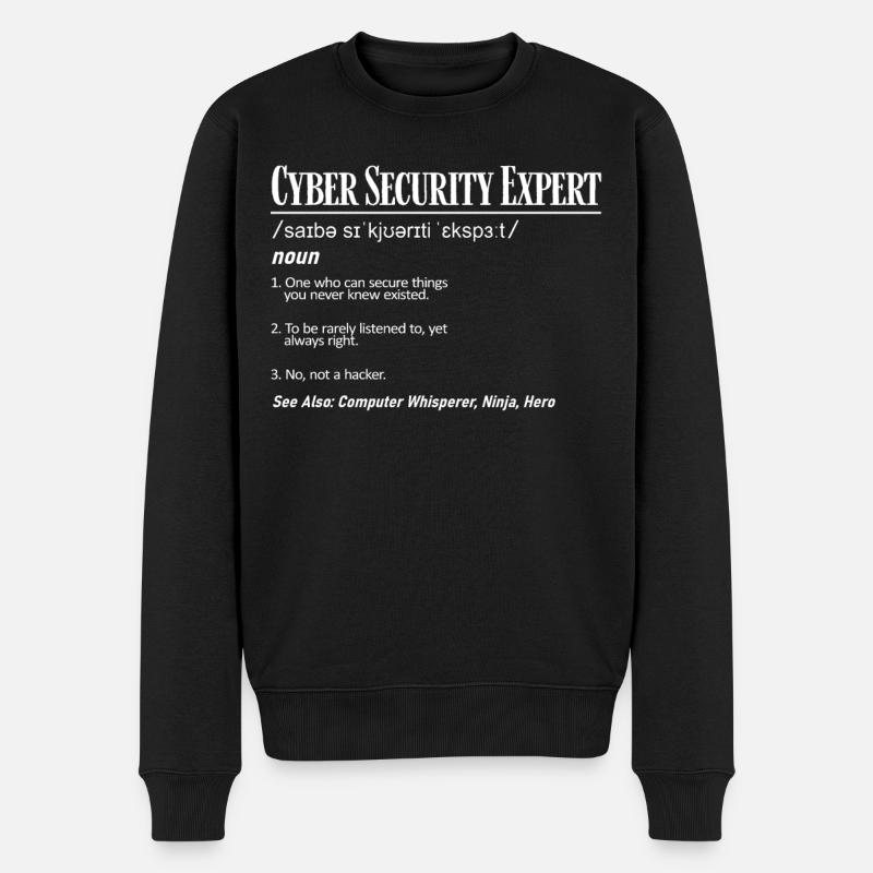 Experte Für Cybersicherheit - Männer Premium Bio Pullover - Schwarz