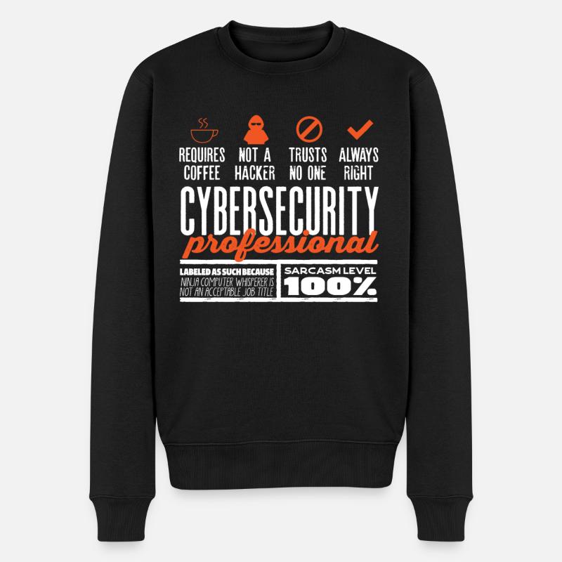 Expert en cybersécurité - Pull Premium bio Homme - noir