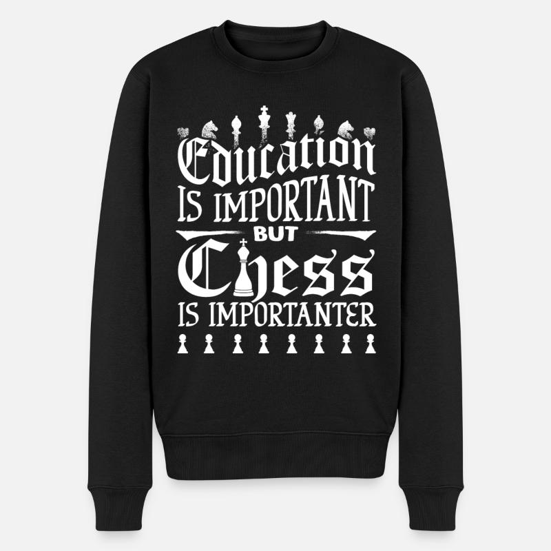 échecs, joueur d’échecs, citation d’échecs - Pull Premium bio Homme - noir