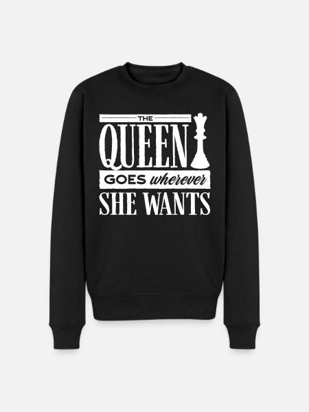 chess, chess player, chess quote - Men's Premium Organic Jumper - black