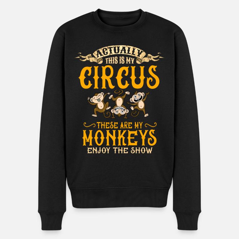 Mon cirque, mes singes - Pull Premium bio Homme - noir