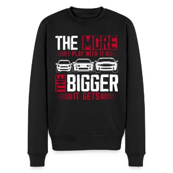 Autoliefhebbers, autobezitters - Mannen Premium Bio sweater - zwart - Voor - Nico (187cm)