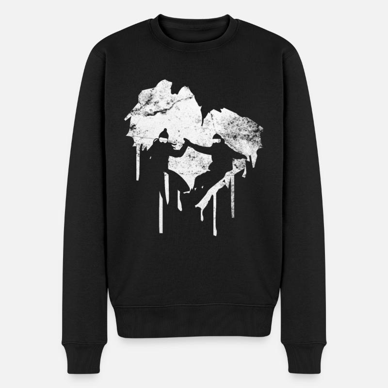 Heart - Snowboard - (3) - Pull Premium bio Homme - noir