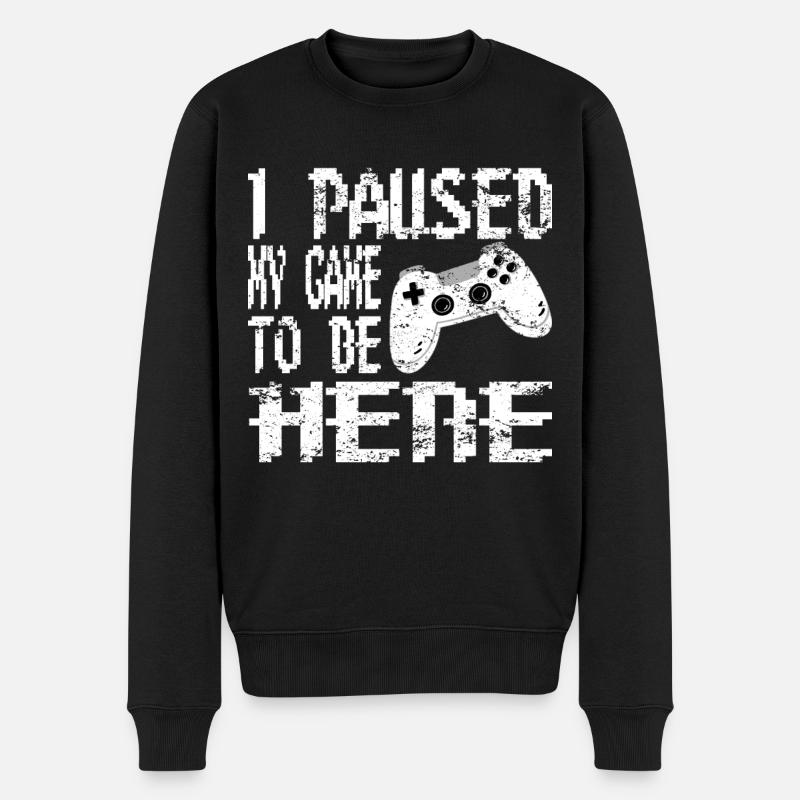 Gaming Retro Geschenkidee - Männer Premium Bio Pullover - Schwarz