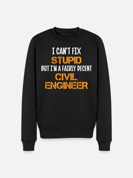 Civil Engineer, Civil Engineering - Men's Premium Organic Jumper - black