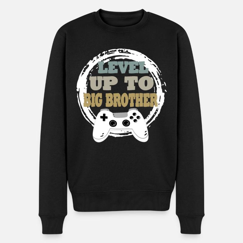 Idée cadeau rétro Bruder Gaming - Pull Premium bio Homme - noir