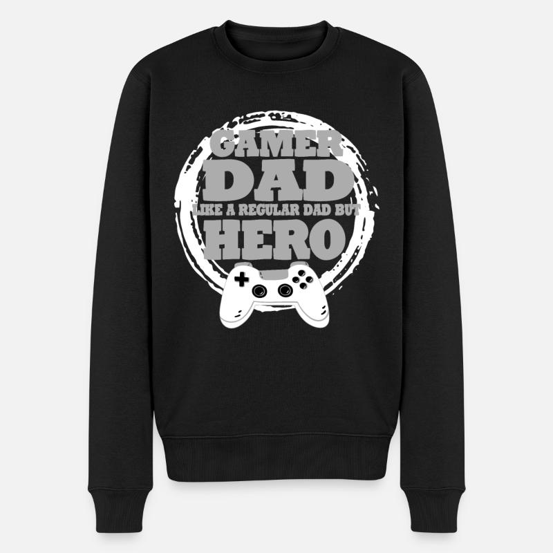 Daddy Gaming Retro Idée cadeau - Pull Premium bio Homme - noir
