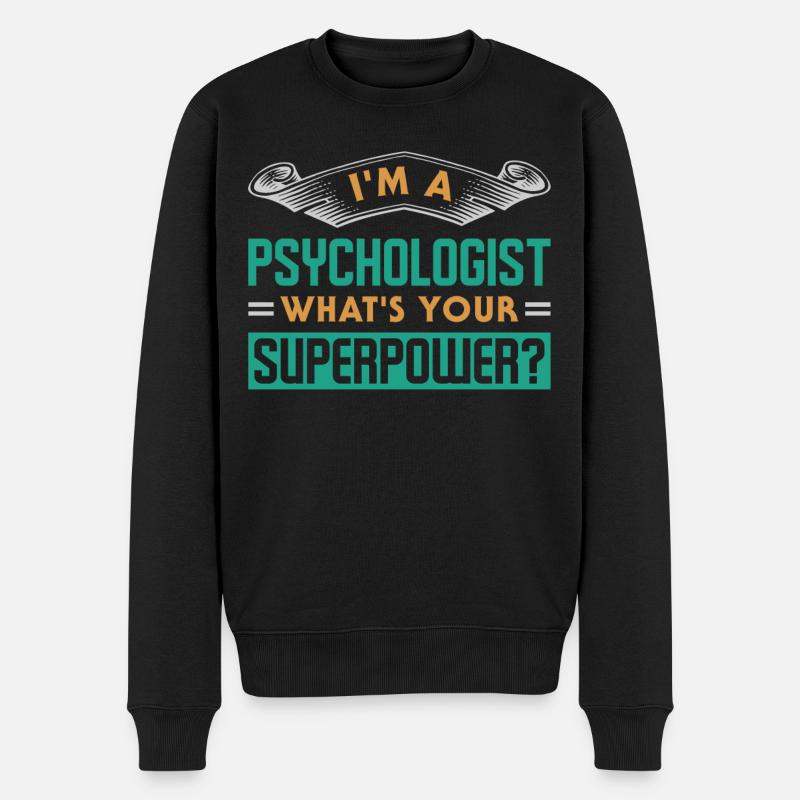 Psychologe - Männer Premium Bio Pullover - Schwarz