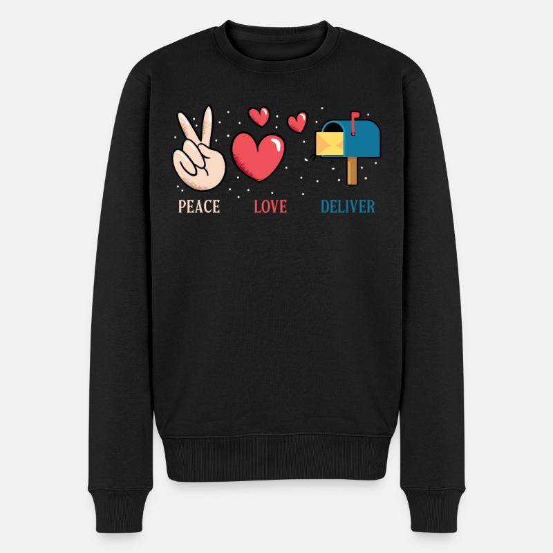 Livraison postale, travailleurs des postes - Pull Premium bio Homme - noir