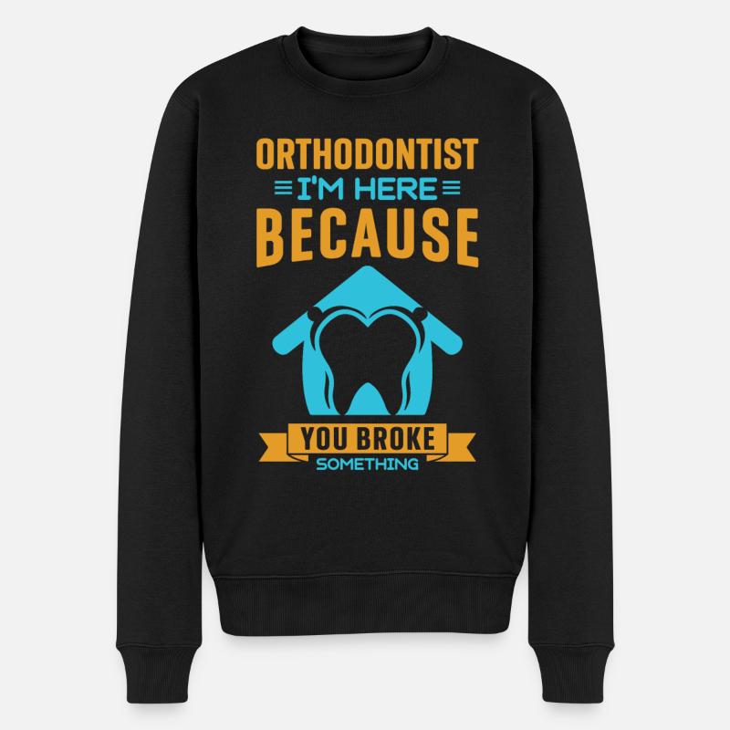 Kieferorthopäden, Kieferorthopäden - Männer Premium Bio Pullover - Schwarz