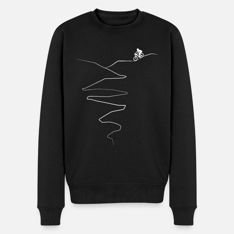 Ligne courbe - Cyclisme - (3) - Pull Premium bio Homme - noir