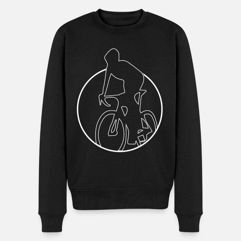 Kreis - Radfahren - (5) - Männer Premium Bio Pullover - Schwarz