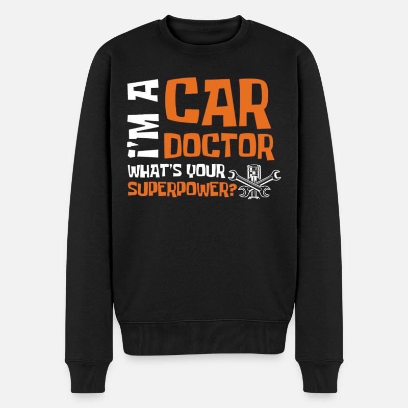 Mécanicien automobile, mécanicien, mécanicien automobile - Pull Premium bio Homme - noir