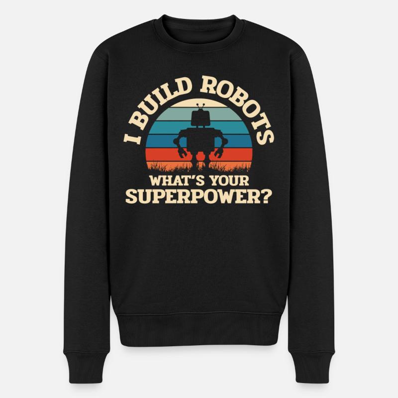 Robotique, constructeurs de robots - Pull Premium bio Homme - noir