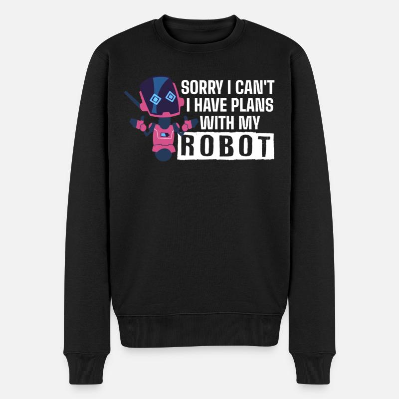 Robotik, Roboterbauer - Männer Premium Bio Pullover - Schwarz