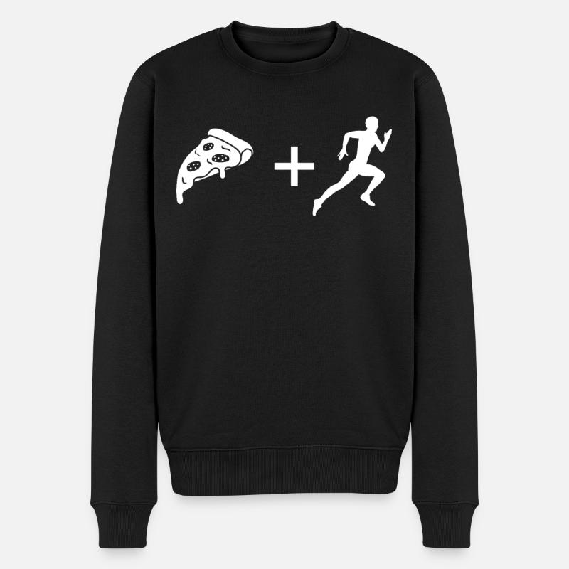 Pizza - Course à pied - - Pull Premium bio Homme - noir