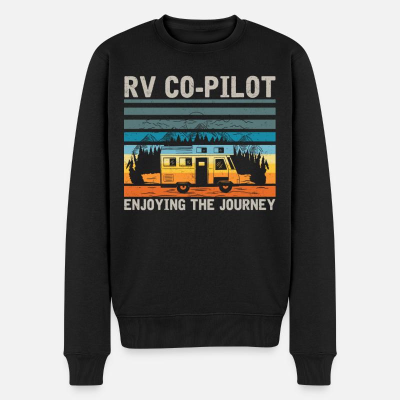 Camping camping-car, VR - Pull Premium bio Homme - noir