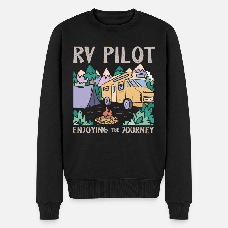 Camping camping-car, VR - Pull Premium bio Homme - noir