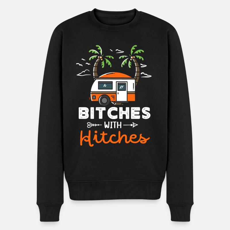 Camping camping-car, VR - Pull Premium bio Homme - noir