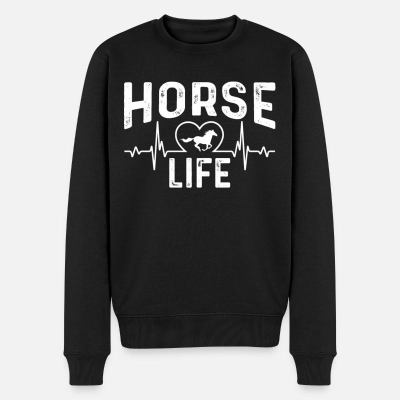 Vie équestre - Pull Premium bio Homme - noir