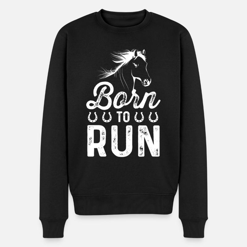 Né pour courir - Pull Premium bio Homme - noir