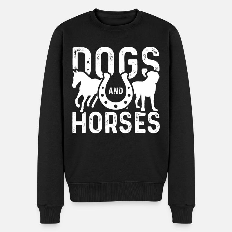 Chiens et chevaux - Pull Premium bio Homme - noir