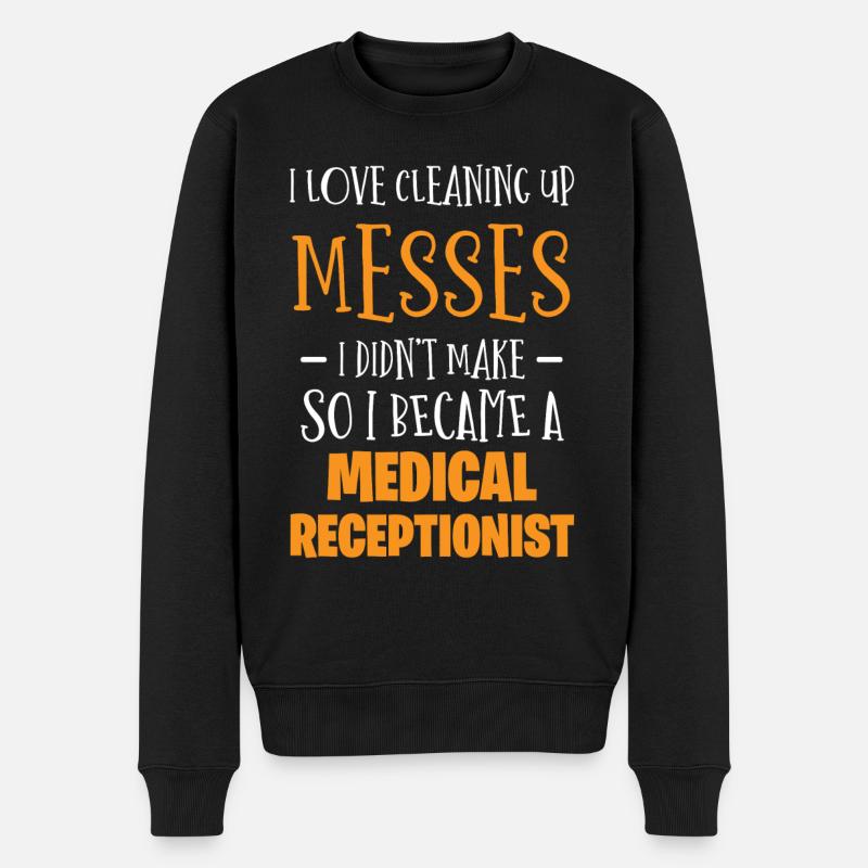 Réceptionniste médicale - Pull Premium bio Homme - noir