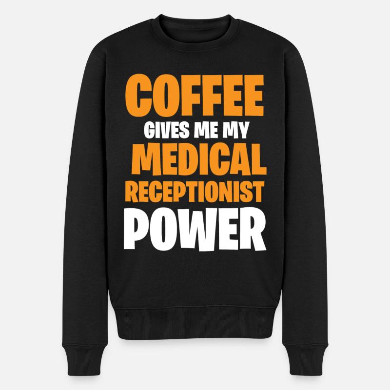 Réceptionniste médicale - Pull Premium bio Homme - noir