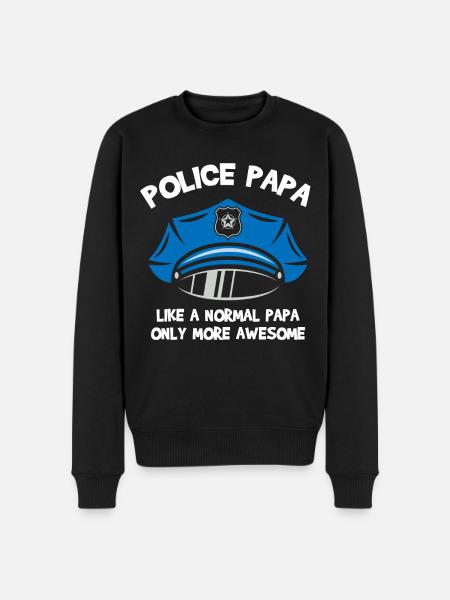 Polizeibeamter Uniformkostüm - Männer Premium Bio Pullover - Schwarz
