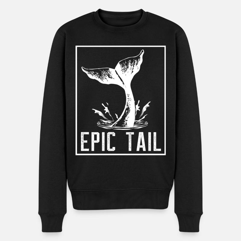 Wale, Wale, Walbeobachtung, Walbeobachtung - Männer Premium Bio Pullover - Schwarz