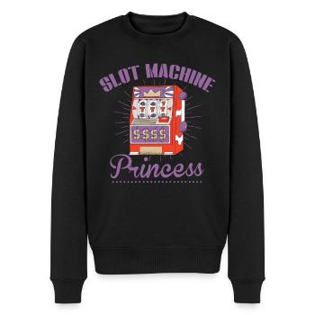 Spielautomat, Spieler, Glücksspiel - Männer Premium Bio Pullover - Schwarz - Vorne - Nico (187cm)